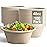Homestockplus 48 Oz Natural Disposable Paper Bowls [100 Pack] - Heavy Duty, Eco-Friendly Compostable Salad Bowls for Organic Food, Farm to Table, Salad, BPA-Free, Microwave Safe (Unbleached)