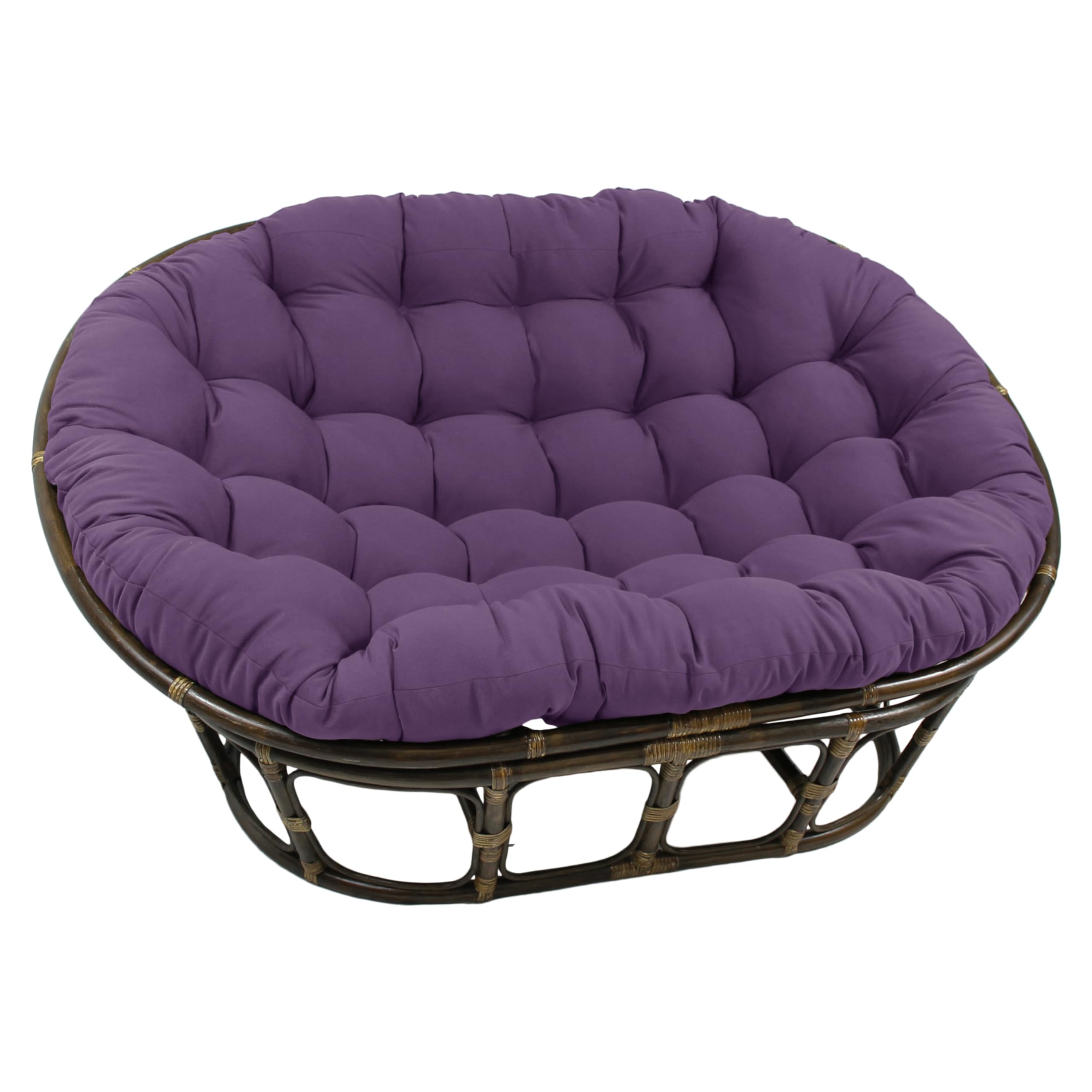 Blazing Needles Twill Double Papasan Cushion, 1 Count (Pack of 1), Grape