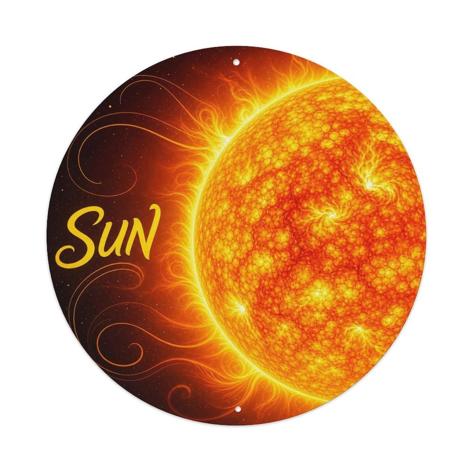 Starscape Sun Solar Surface Space Age Astral Metal Tin Sign