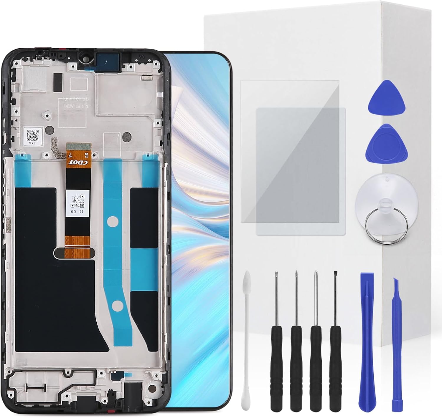 for Noki a G310 TA-1573 G42 TA-1581 Screen Replacement Kit Full LCD Screen Display Touch Digitizer Full Frame Assembly with Repair Tool for Model Noki a G310 TA-1573 G42 TA-1581 6.56inch
