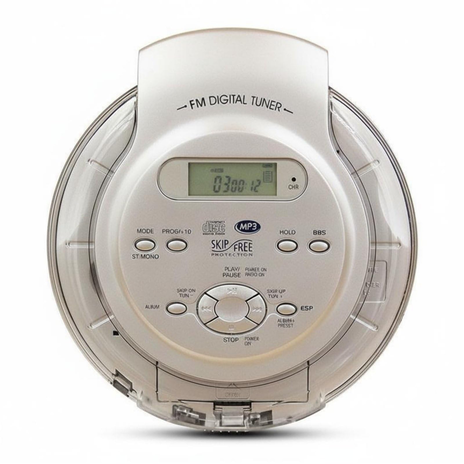 MYADDICTION Bass Enhancement System Portable CD Player MP3 CD Player Anti-Skip Personal Stereo for Students, Commuters, Travel, Car, Silver Normal-picture-19