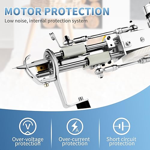 Miniatura 22 de Pistola de acolchonamiento con kit de recortadora de alfombras, pistola de alfombra con tijeras de acolchonamiento, 2 en 1 de corte de pistola