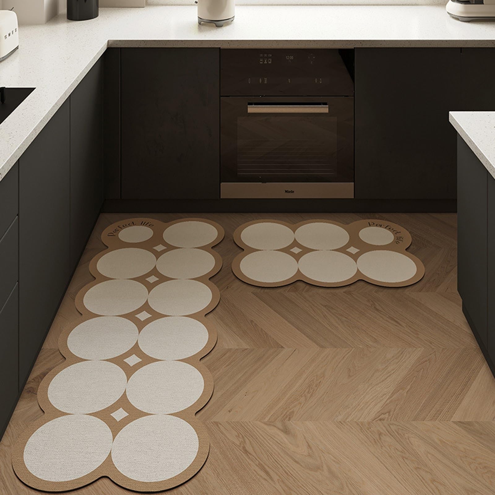 Tapete antideslizante ultra absorbente de cocina y baño con secado rápido color 4 1