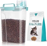 Vista 22 de TBMax Contenedor de almacenamiento de alimentos para perros de 5 a 7 libras, recipiente hermético de comida para gatos con boquilla más grande