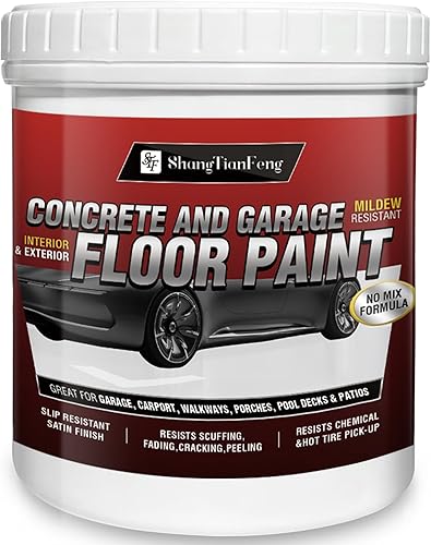 Miniatura 9 de Pintura para el suelo, revestimiento impermeable de epoxi a base de aceite, pintura satinada no mezclada, adecuada para garajes, hormigón, paredes