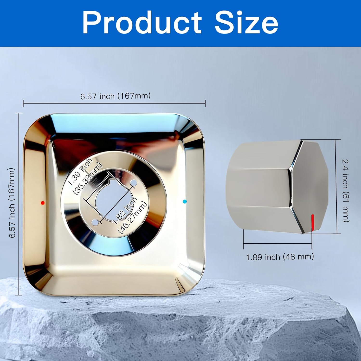 Replacement for Moen T2471BL Genta LX Valve Trim Kit,Pressure Balancing Modern Shower Trim Kit Shower Handle,Compatible with Moen 2510 Valve,Chrome