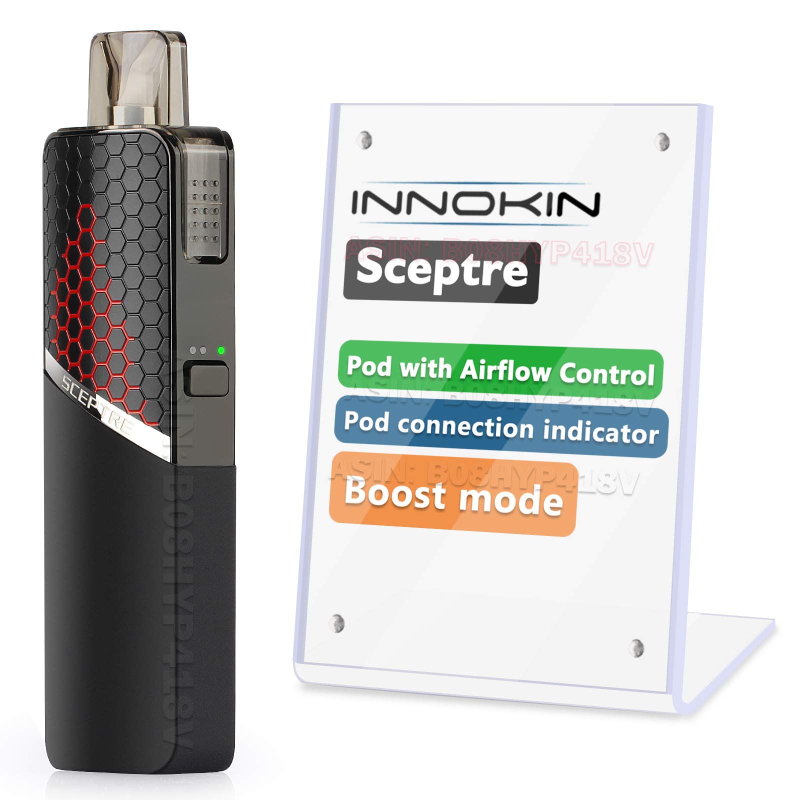 E Cigarette Vape Starter Kit Innokin Sceptre Pod Ecig, MTL RDL, Auto Draw with Boost Button, 1400mAh Mirco USB Charging, Ecigarette Premium Flavour Vaping, AMZ UK 2ml, No Nicotine - Black: Amazon.co.uk: E Cigarette Vape Starter Kit Innokin Sceptre Pod Ecig, MTL RDL, Auto Draw with Boost Button, 1400mAh Mirco USB Charging, Ecigarette Premium Flavour Vaping, AMZ UK 2ml, No Nicotine - Black: Amazon.co.uk: