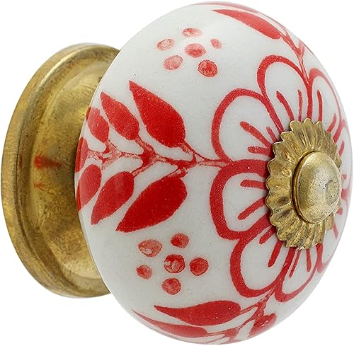 Miniatura 14 de Tiradores para tocador - Manejados a mano de cerámica de campo para cajones de armarios de cocina - Tiradores para armario de granja estilo bohemia