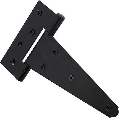 Miniatura 2 de Rural365 Bisagras triangulares para puerta, paquete de 4 – Bisagras de puerta de estilo granja resistentes de 6 pulgadas con correa en T de color