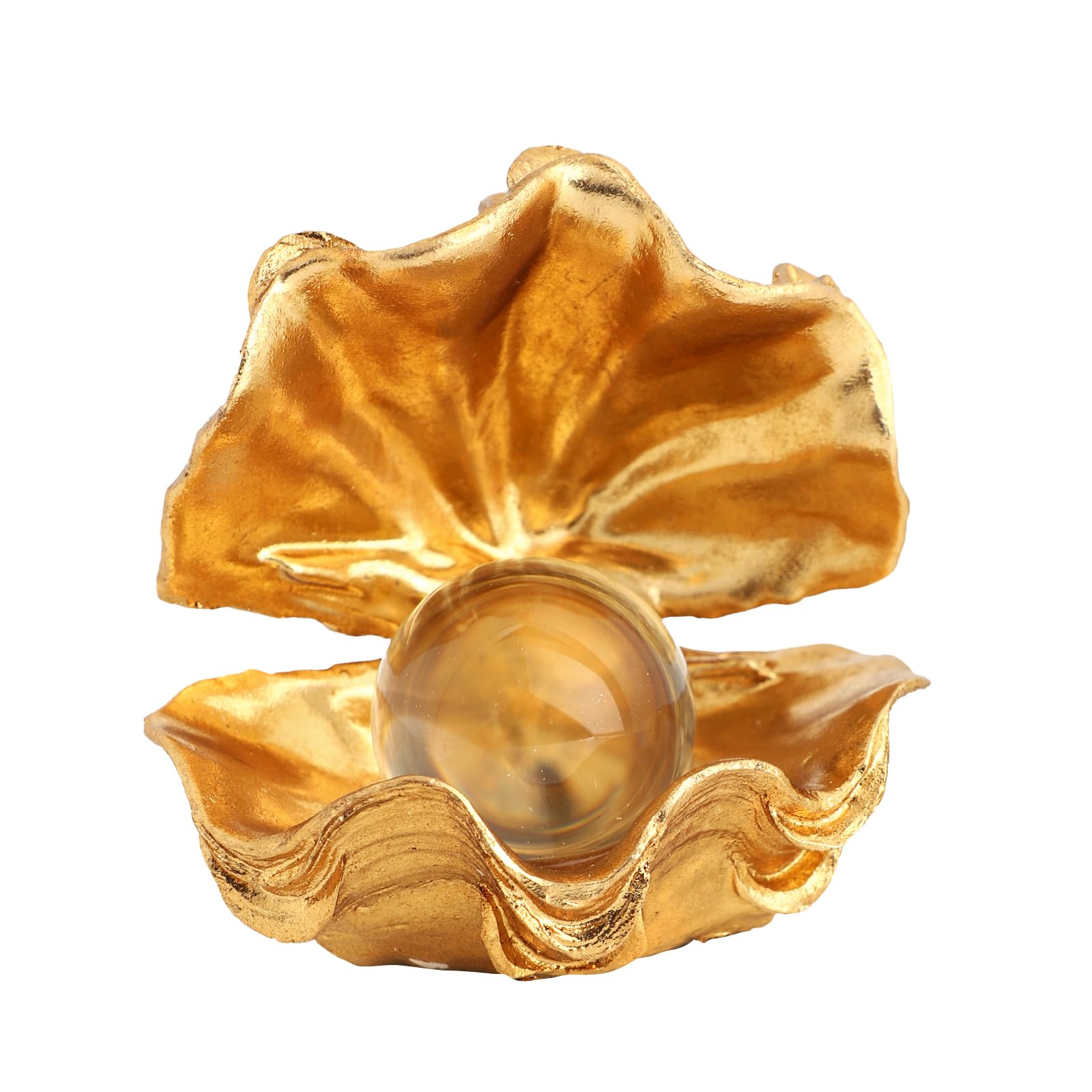 Amazon.com: Zonsuli Pearl Oyster Statues Gold Shelf Decor Home