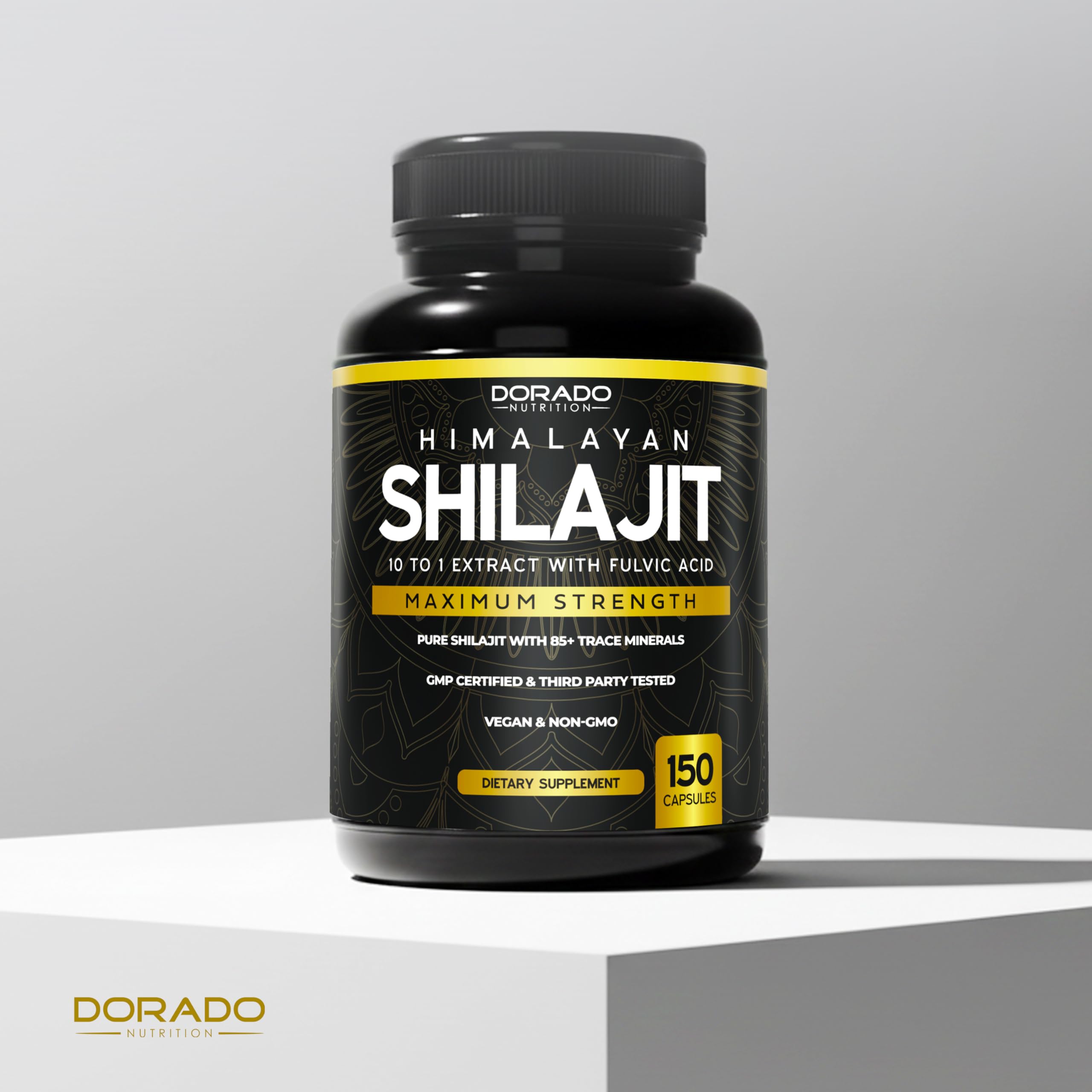 Pure Himalayan Shilajit with 85+ Trace Minerals (150 Capsules, 1000mg Extract per Serving) Pure Shilajit Capsules for Men & Women with Fulvic Acid for Immune Support - USA Made