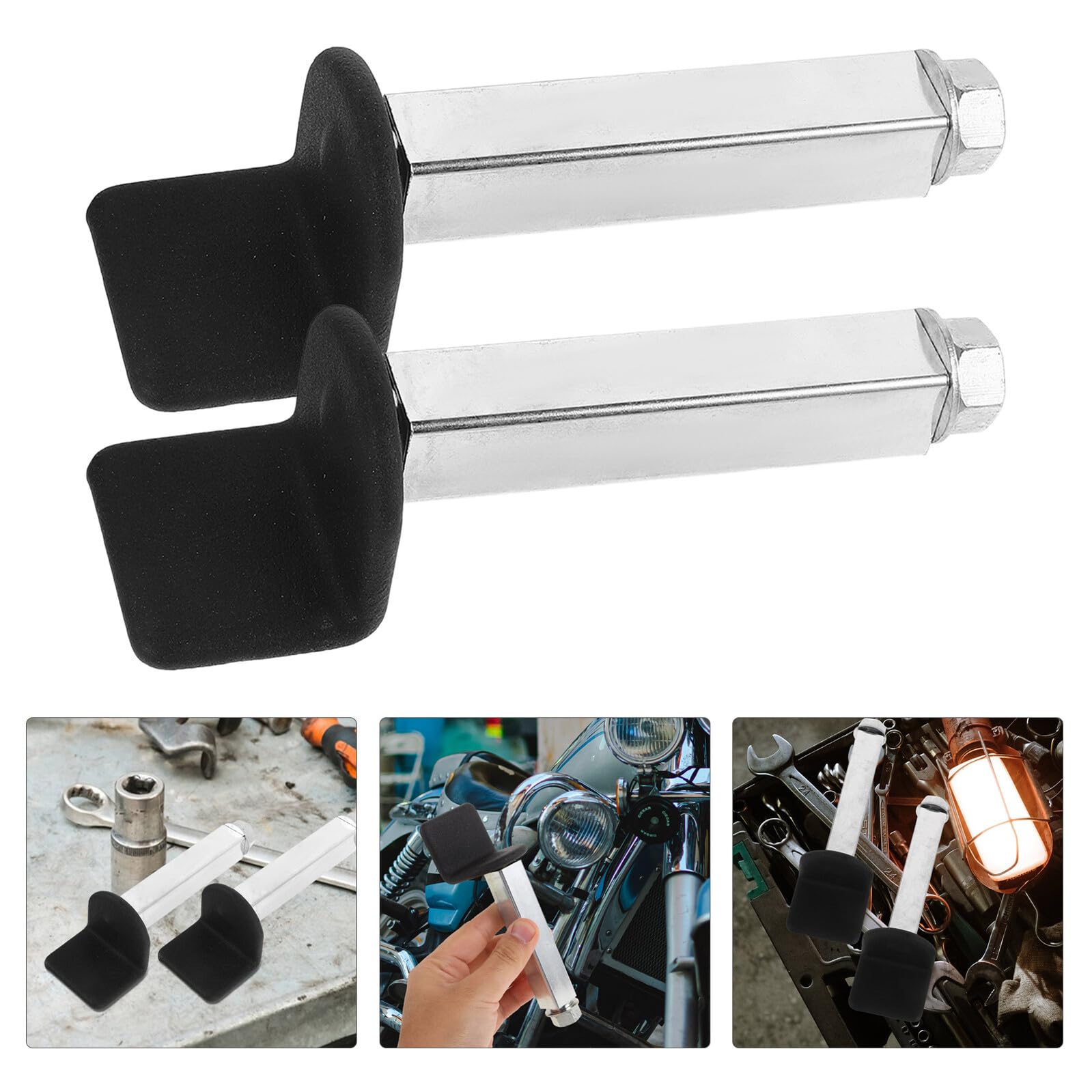 HANABASS Motorrad Hinterradheber Motorrad Wheel Lift Verstellbar Faltbar mit Gummischutz Stabiles Reparaturwerkzeug Kompakt Tragbar für Effiziente Wartung und Motorradpflege