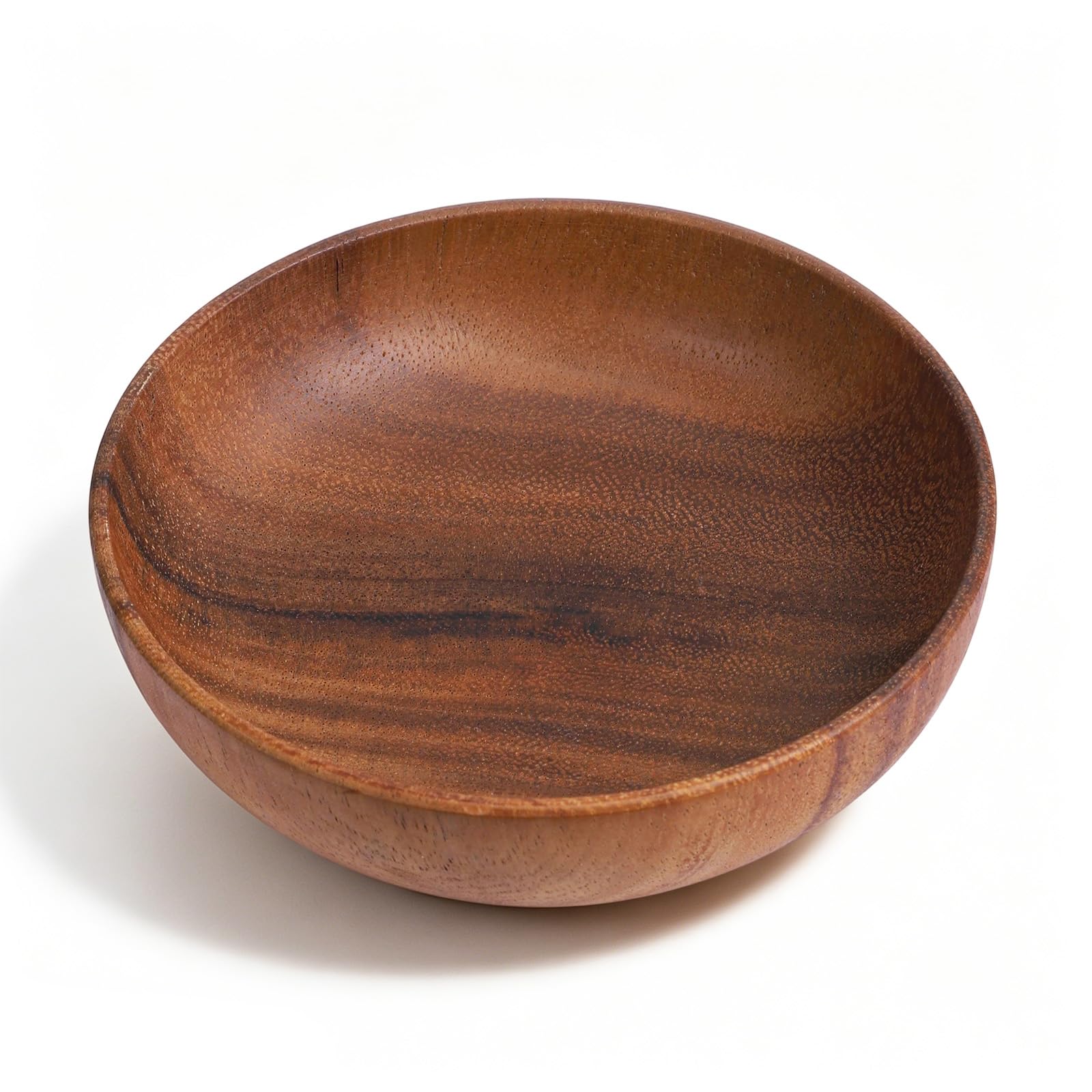 5.9 Inch Acacia Decorative Bowl Round Keys Bowl for Entryway Tabletop