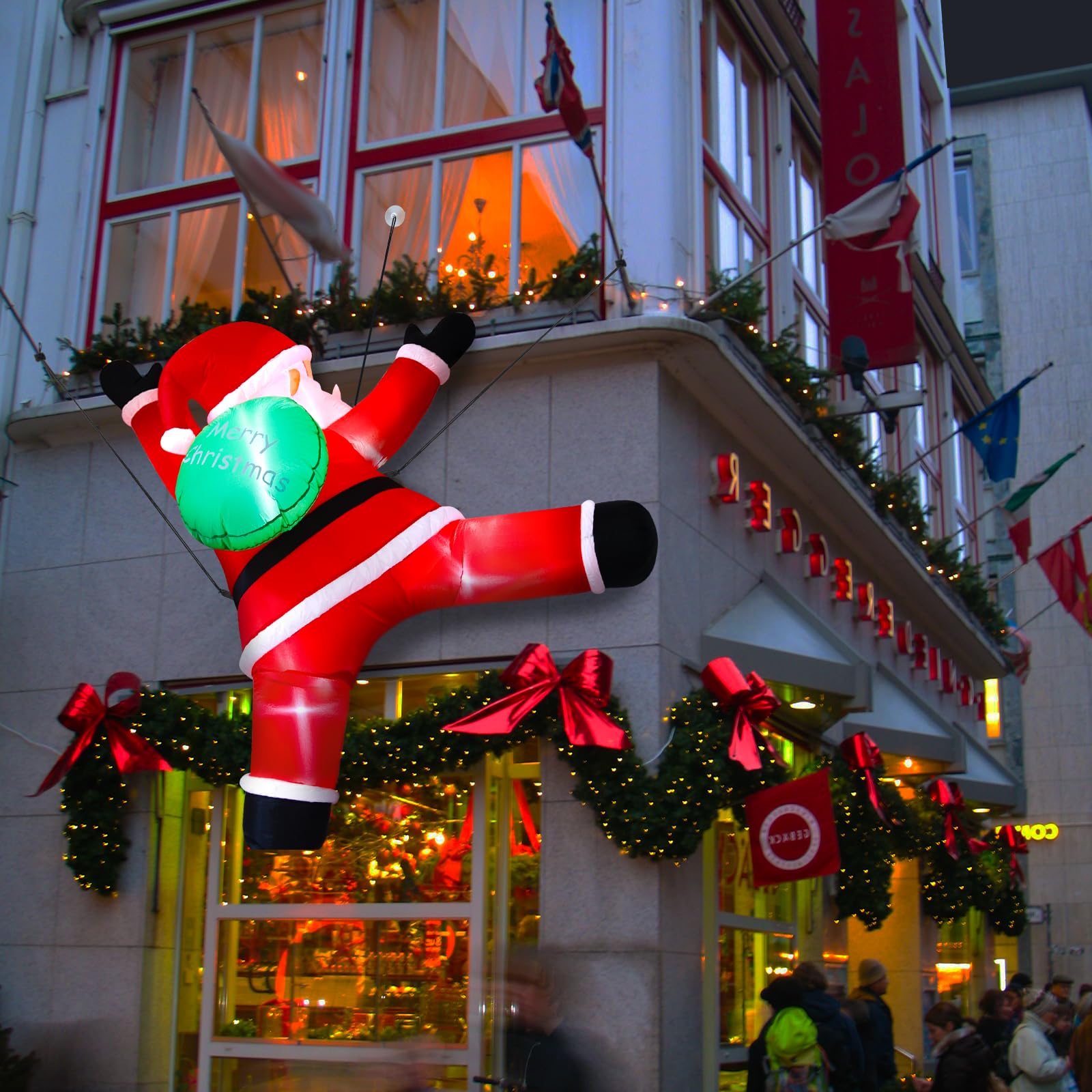 Christmas In July Inflatable - 6FT Hawaiian Santa With Coconut Tree & LED Lights, Outdoor Decor - View #10