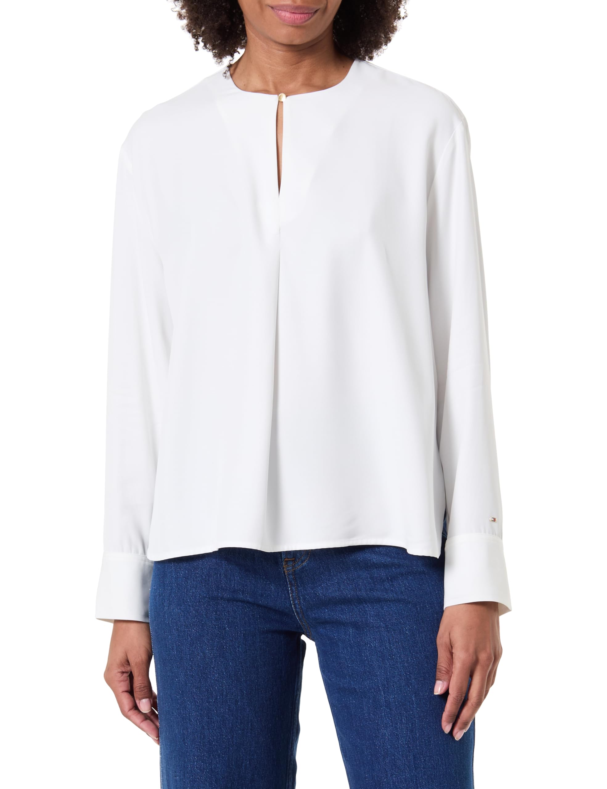 Tommy Hilfiger Damen Bluse Relaxed mit Schlitz