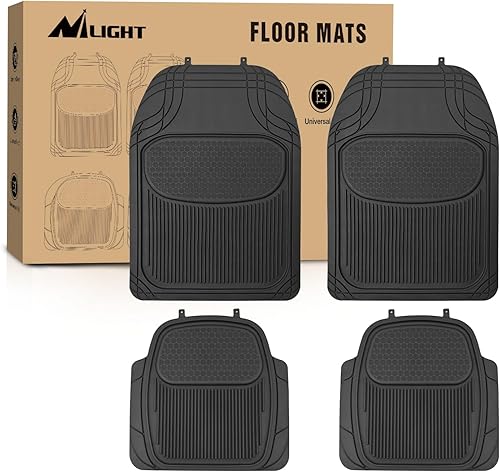 Nilight Alfombrillas de PVC para autos, camiones, SUV, ajuste universal para adaptarse a la mayoría de vehículos, protección para todo tipo de