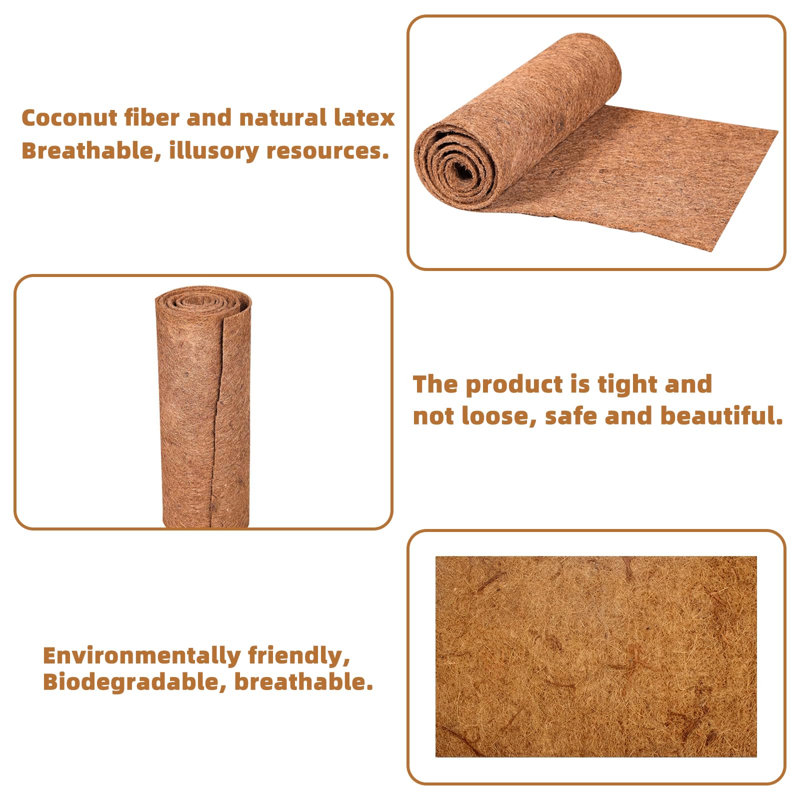 Rouleau Et Disques En Fibre De Coco - Lot Pour Paillage, Jardinage, Protection Des Plantes