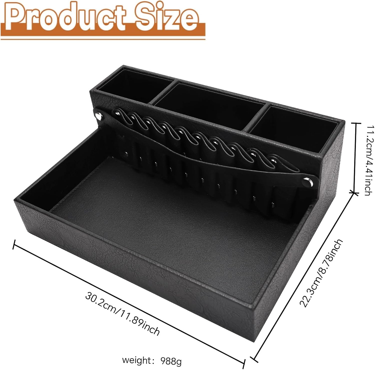 Barber Station Tray for Scissors Holder & Clippers Organizer, Barber Accessories Storage Station for Combs/Hair Clip/Trimmers, Barber Salon Home Desktop Tool Organizer(Small 11.9" x 8.8" x 4.4")