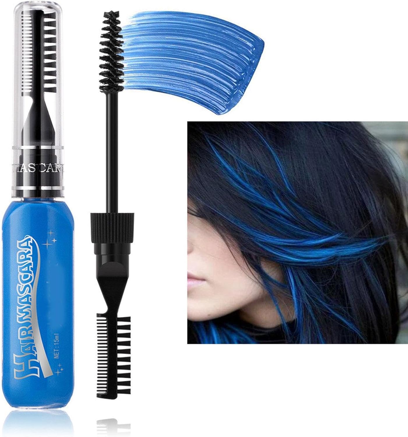 Hair Chalk Comb, Washable Hair Chalk, Temporary Hair Dye, Hair Color Mascara with Temporary and Washable 9.45×5.71×0.75 Inches for Special Occasions or Everyday Fun (1 Set)