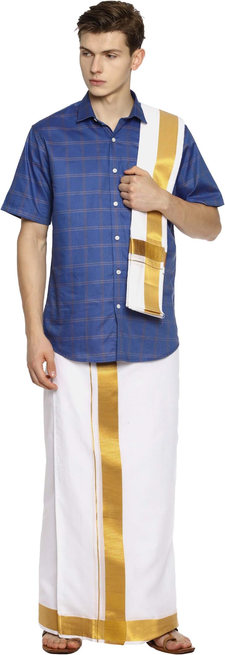 Sethukrishna Men's Cotton Pocket Dhoti