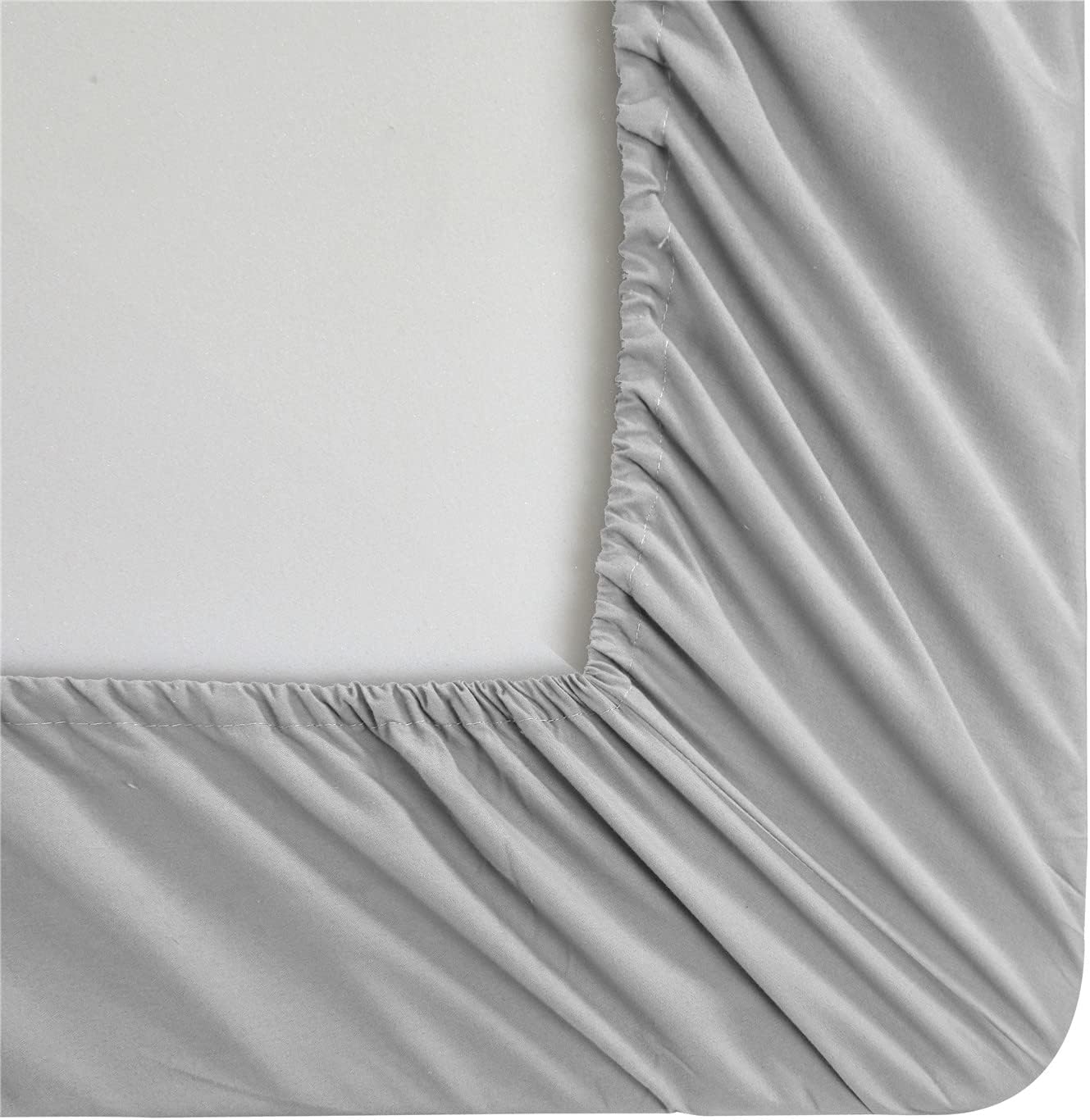 Queen Size 4-Piece Bed Sheet Set - Ultra-Soft, Breathable & Cooling Light Gray Sheets, 14 Inch Deep Pockets, Wrinkle-Free - Hotel Luxury Bedding for Women, Men, Kids