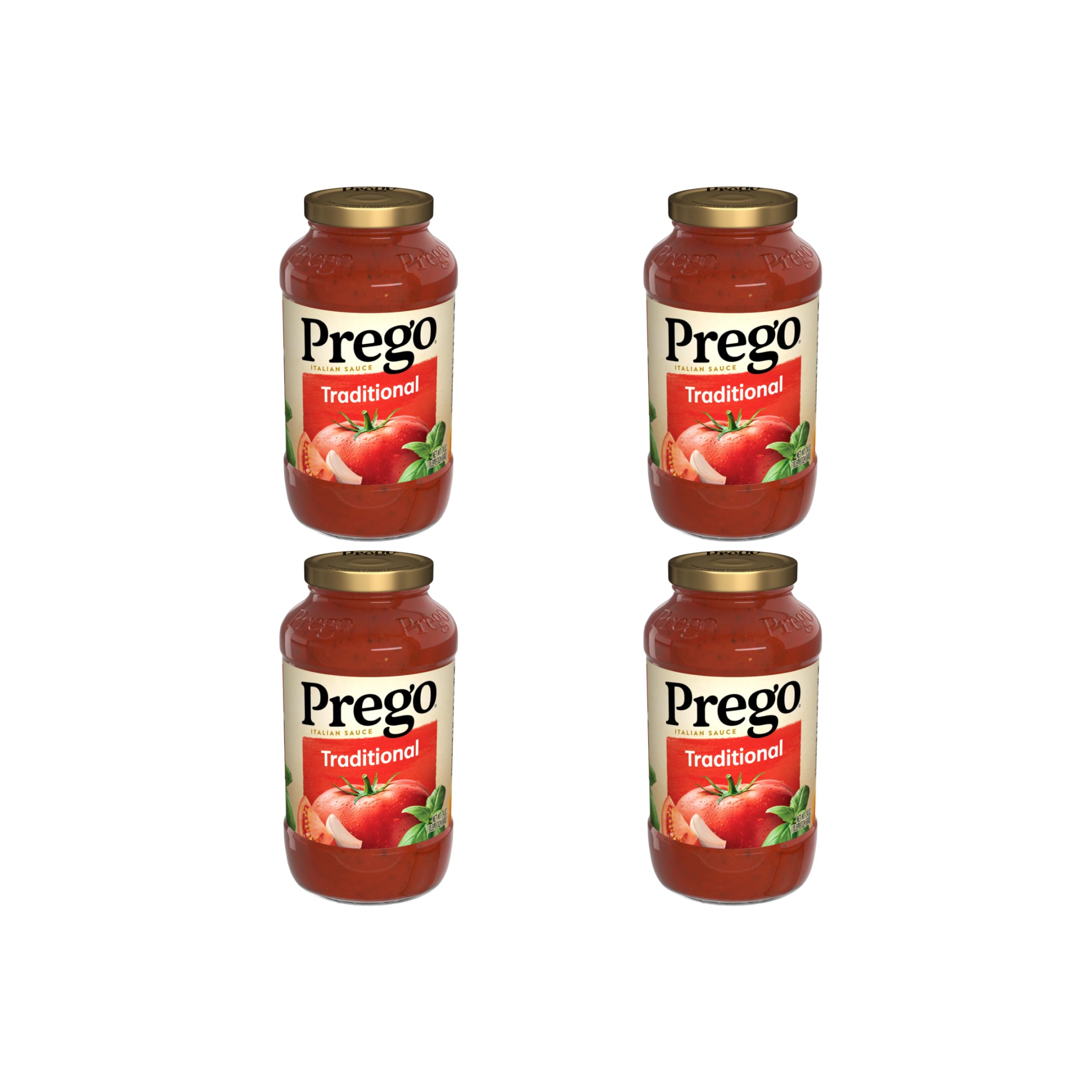 Prego Traditional Pasta Sauce, 24 Oz Jar (Pack of 4)