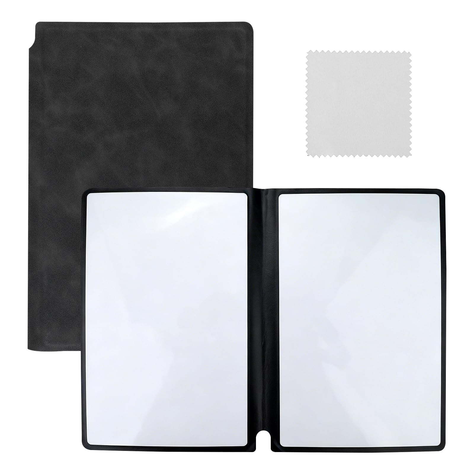 Fatiya 2 Pack A5 Dry Erase Board with PU Cover & Cloth, 9.5" x 6.5" Folding White Board Double Sided Handheld, Portable Reusable Dry Erase Notebook Whiteboard for Home Office Study Meeting
