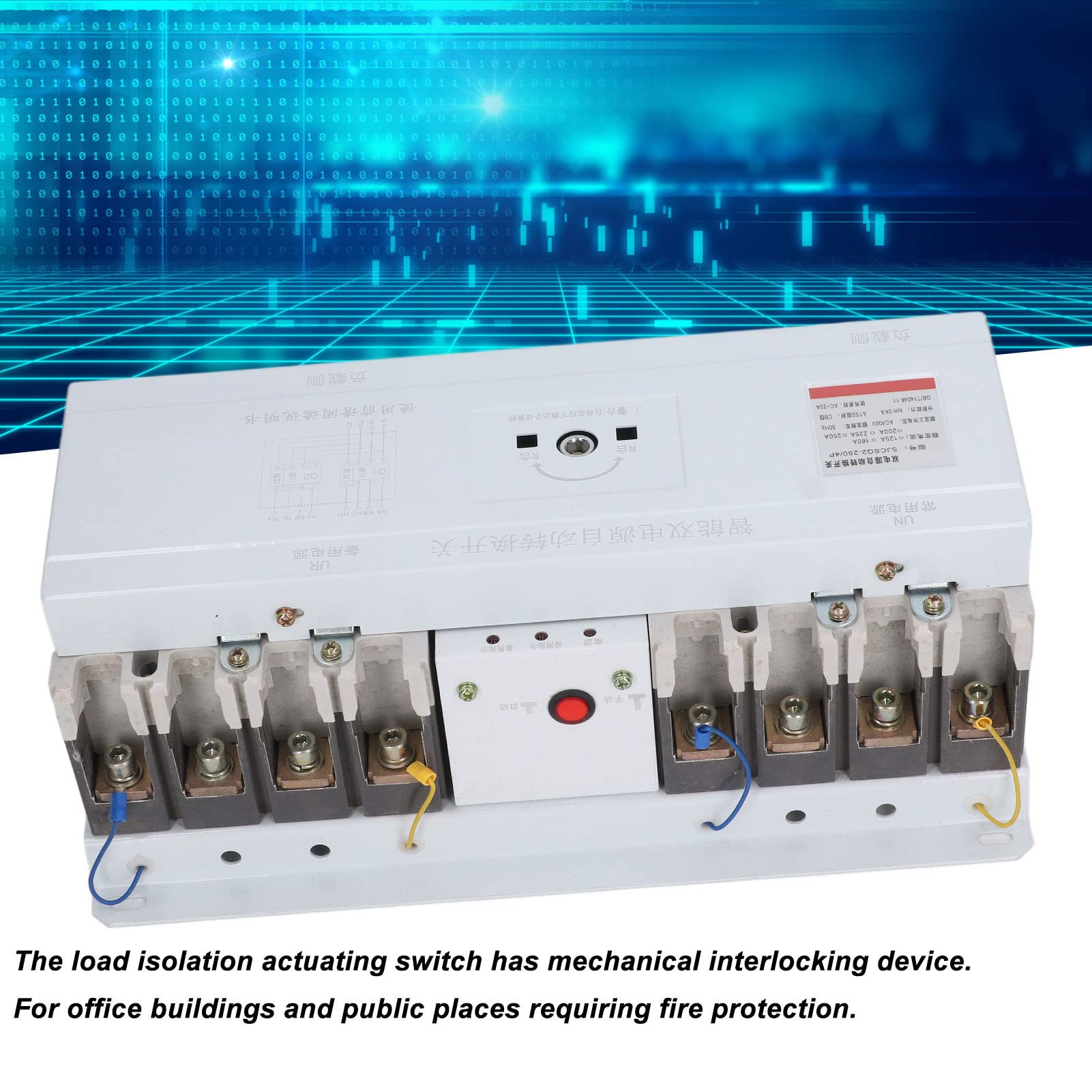 Interruttore di Trasferimento Automatico a Doppia Potenza AC 400V 250A 2 in 1 Controller per la Casa