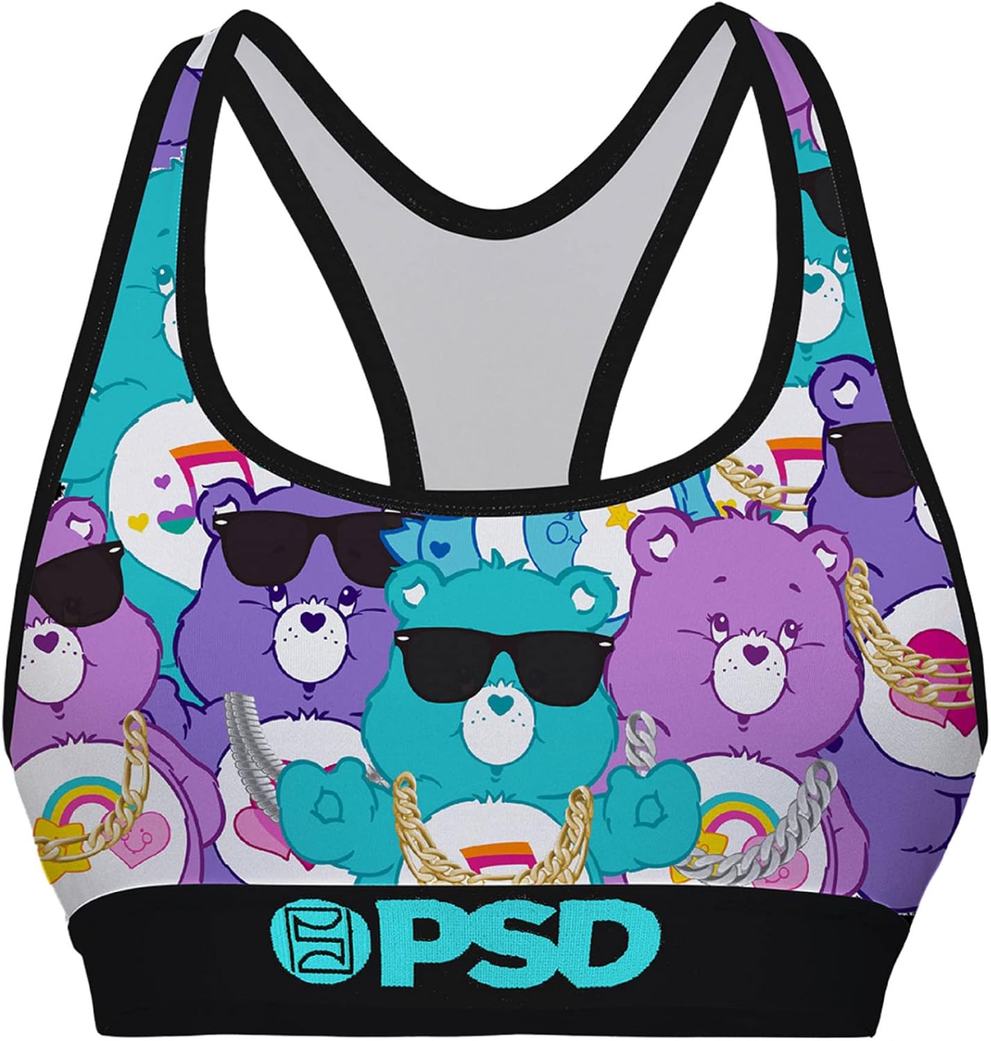 PSD Women's Cb Flair Sports Bra, Multi, M Black