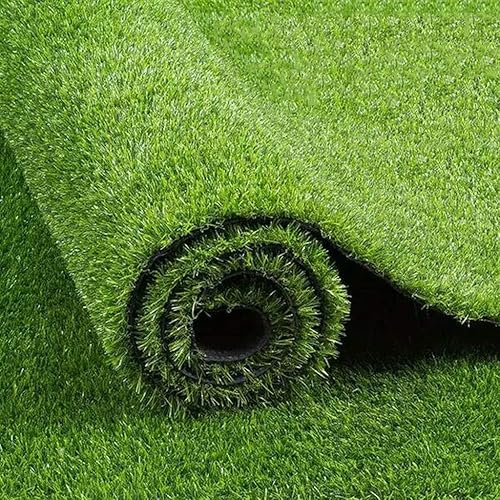 Artifical Grass Carpet Mat Turf Lawn Thick Soft Square Garden Outdoor Realistic Looking Weather Resistance (79inx118in)