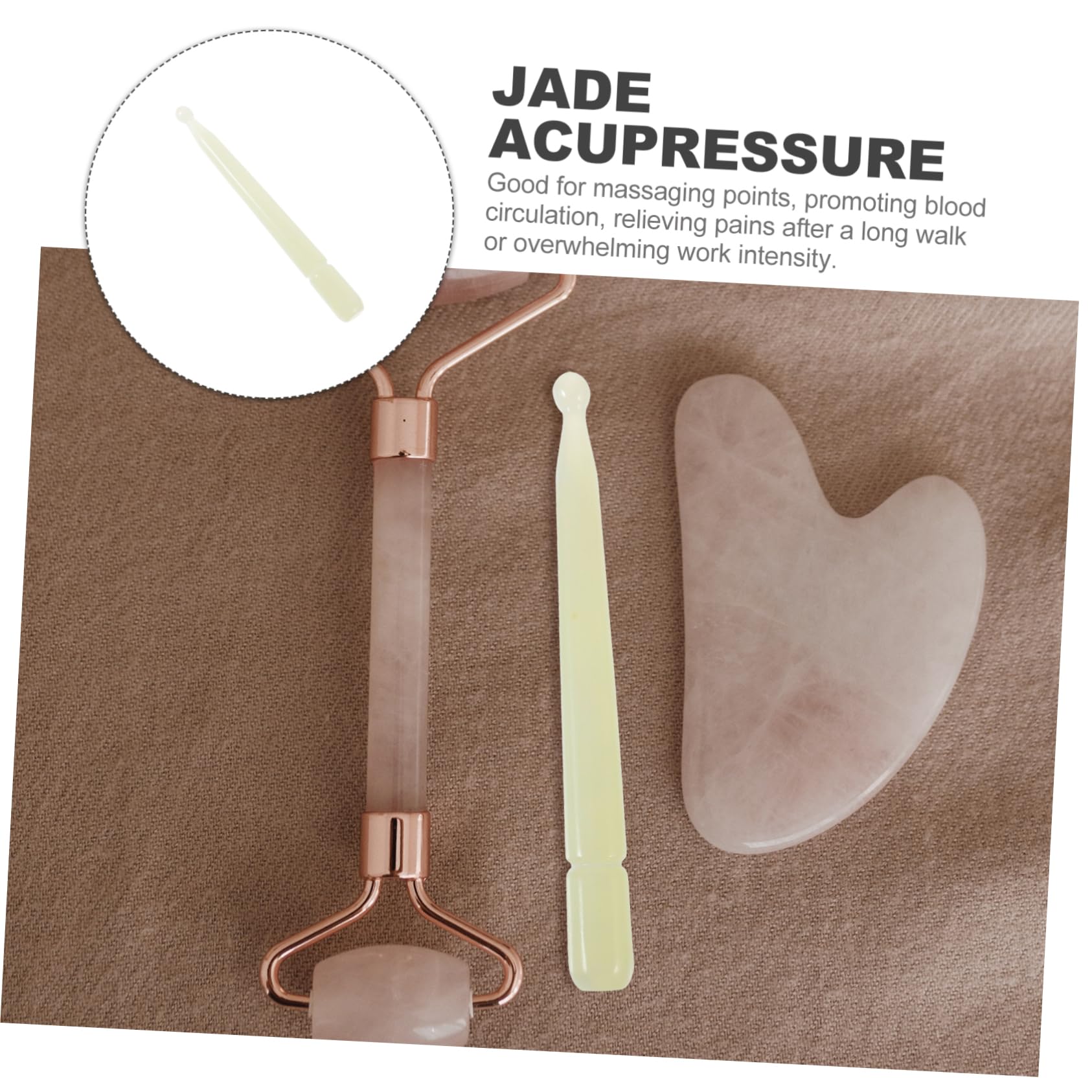 FOMIYES 5 Stück Spa-massagestab Anti-massage-gerät Massageringe Für Finger Gestalter Haut Gesicht Reinigungsmittel Handmassage Professionelles Massagegerät Entspannungswerkzeug Körper Jade