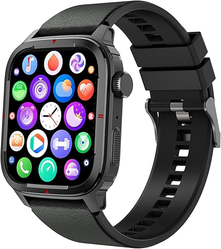 Reloj inteligente, reloj inteligente con pantalla táctil de 1.91 pulgadas con notificación de texto, hacerresponder llamadas, frecuencia cardíaca,