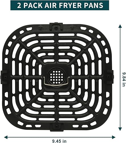 Miniatura 7 de Paquete de 2 sartenes de repuesto para freidora de aire instantáneas Vortex Plus de 6 cuartos de galón, accesorios para freidora de aire, bandeja de