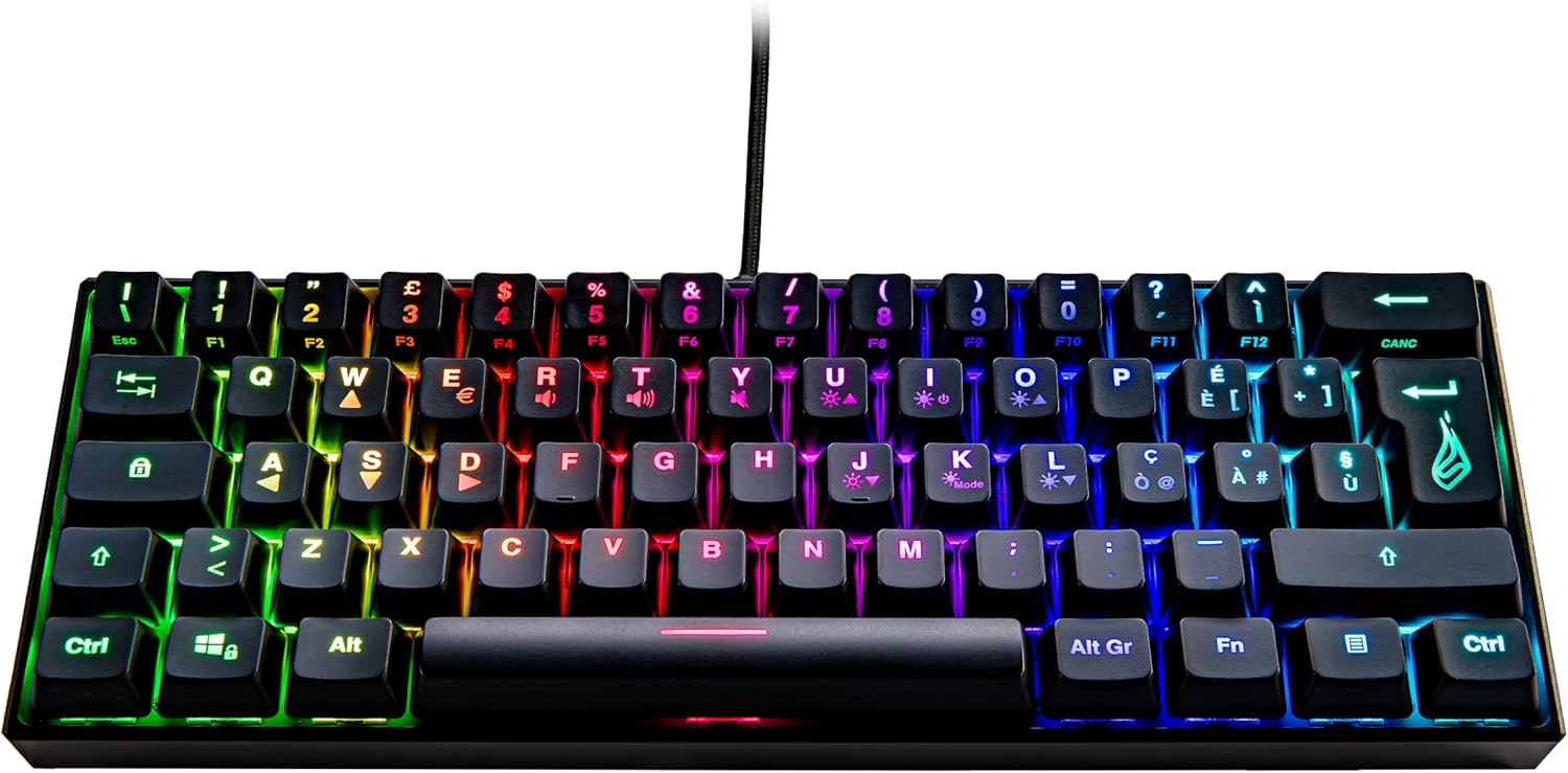 Surefire Kingpin M1 60 Mechanical Gaming Keyboard Italian Gaming