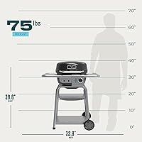 Vista 8 de Charbroil 3-in-1 Dual Fuel Outdoor Bistro Pro Electric Grill & Griddle + Charcoal Mode BBQ, Black - 25302145