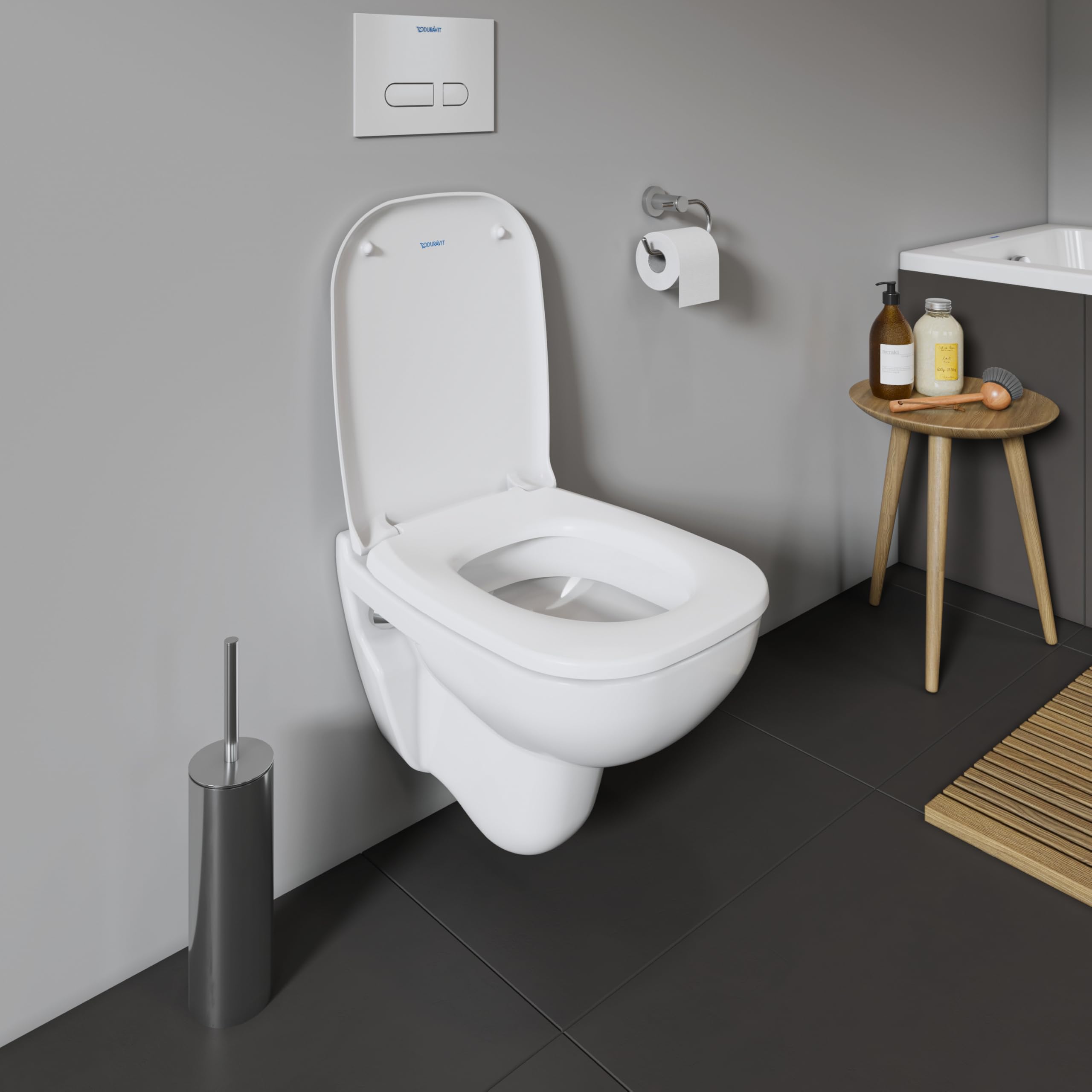 Duravit D-Code inodoro suspendido Compact, lavable, 350x480x355mm, 2211090000, Color: Blanco alto brillo