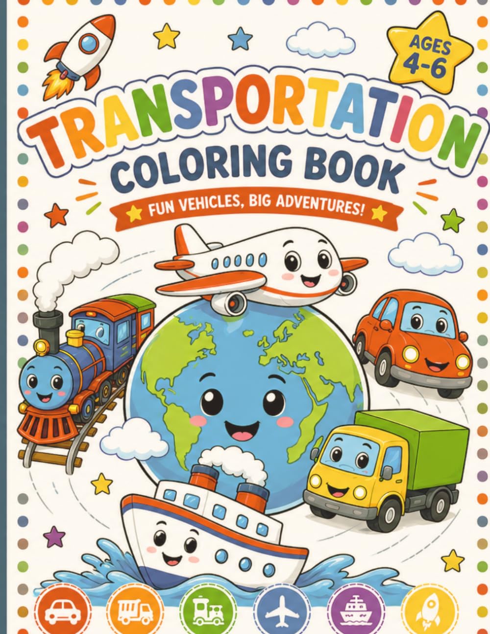 Transportation Coloring Adventure for kids