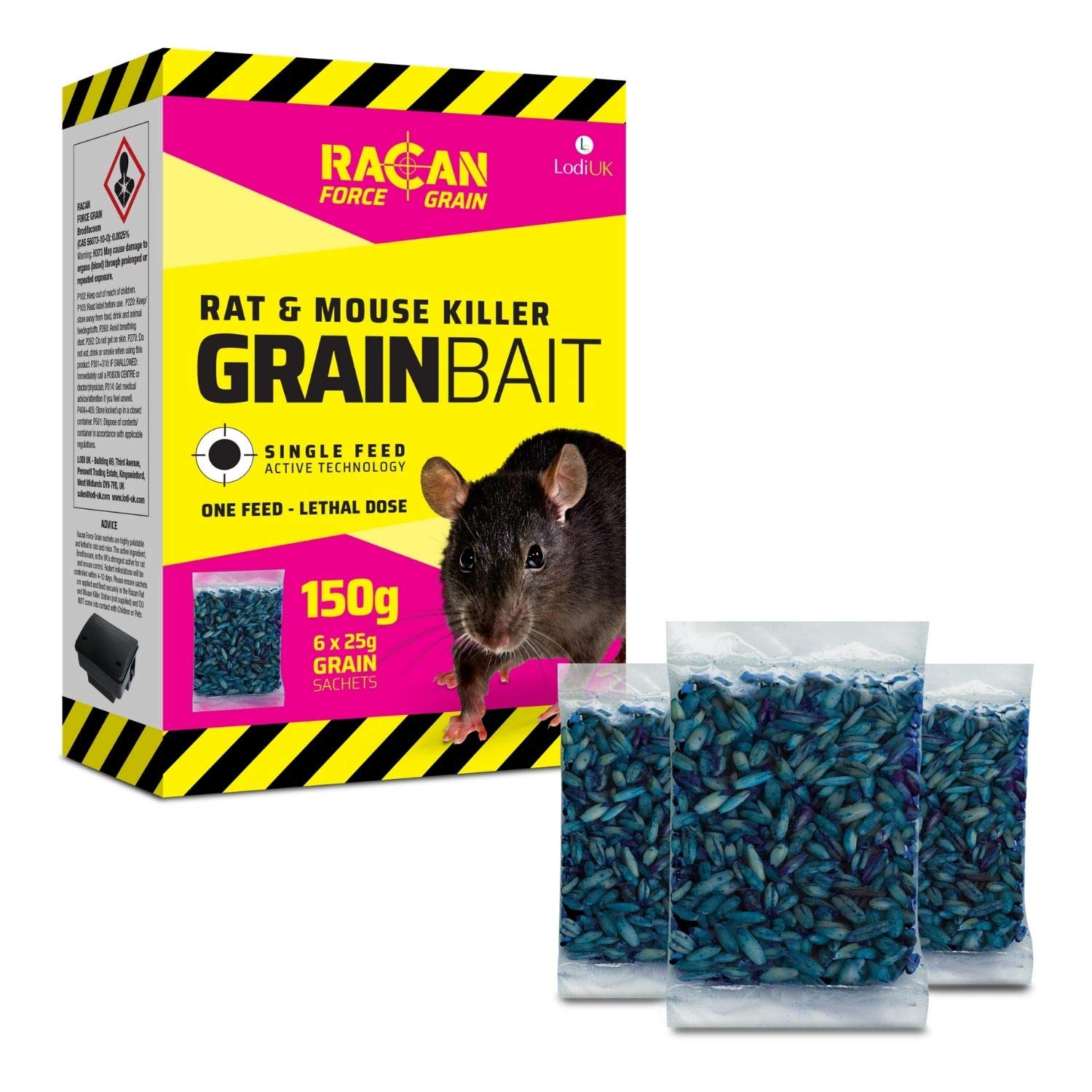 Racan Force Paste Rat Killer Grain Bait 6x25g