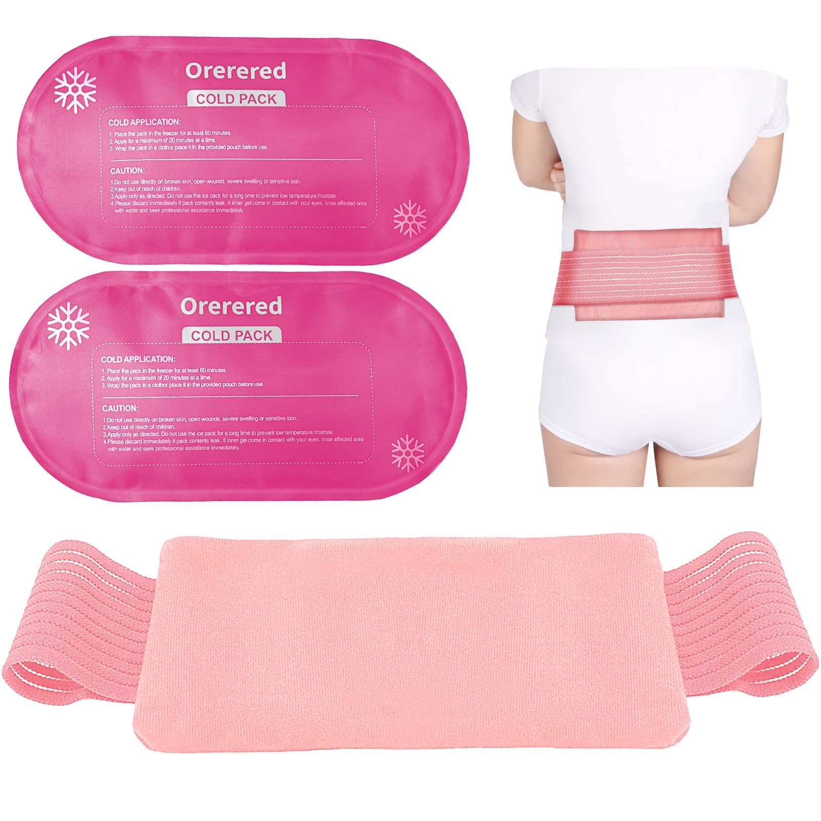 Bolsas de hielo frío reutilizables para lesiones, juego de 3 piezas de gel frío para recuperación de lesiones, alivia el dolor articular y muscular, ajustable y flexible para rodillas, espalda,