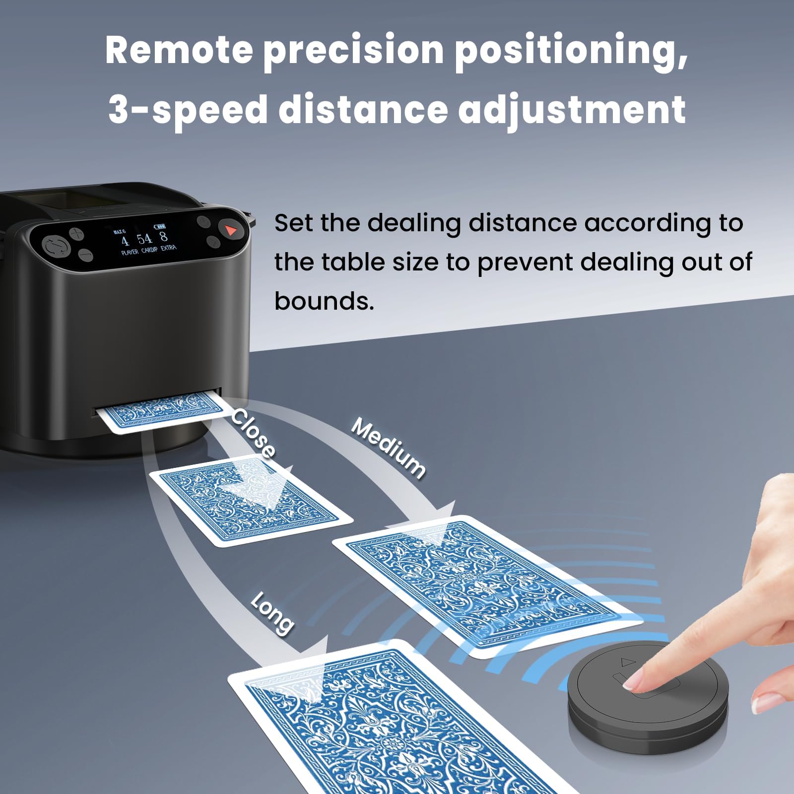 Shaker e distributore automatico di carte 2 in 1 con 4 telecomandi