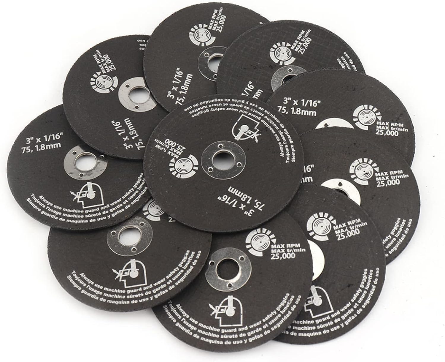 3" 75mm Grinder Cutting Discs Resin Grinding Wheel Abrasive Milling Cutter Tools For Metal Stainless Steel 10-50Pcs,40pcs