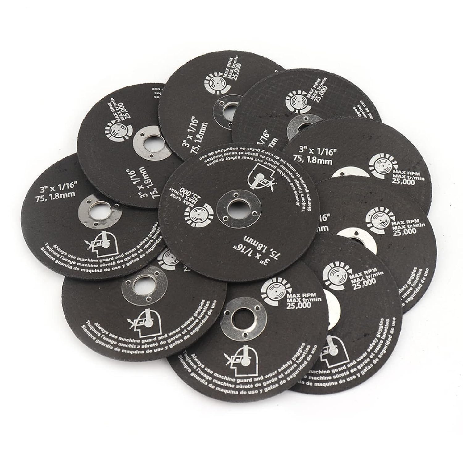 3" 75mm Wood Mitre Saw Blade Resin Grinding Wheel Abrasive Cutting Disc for Grinder(10pcs)