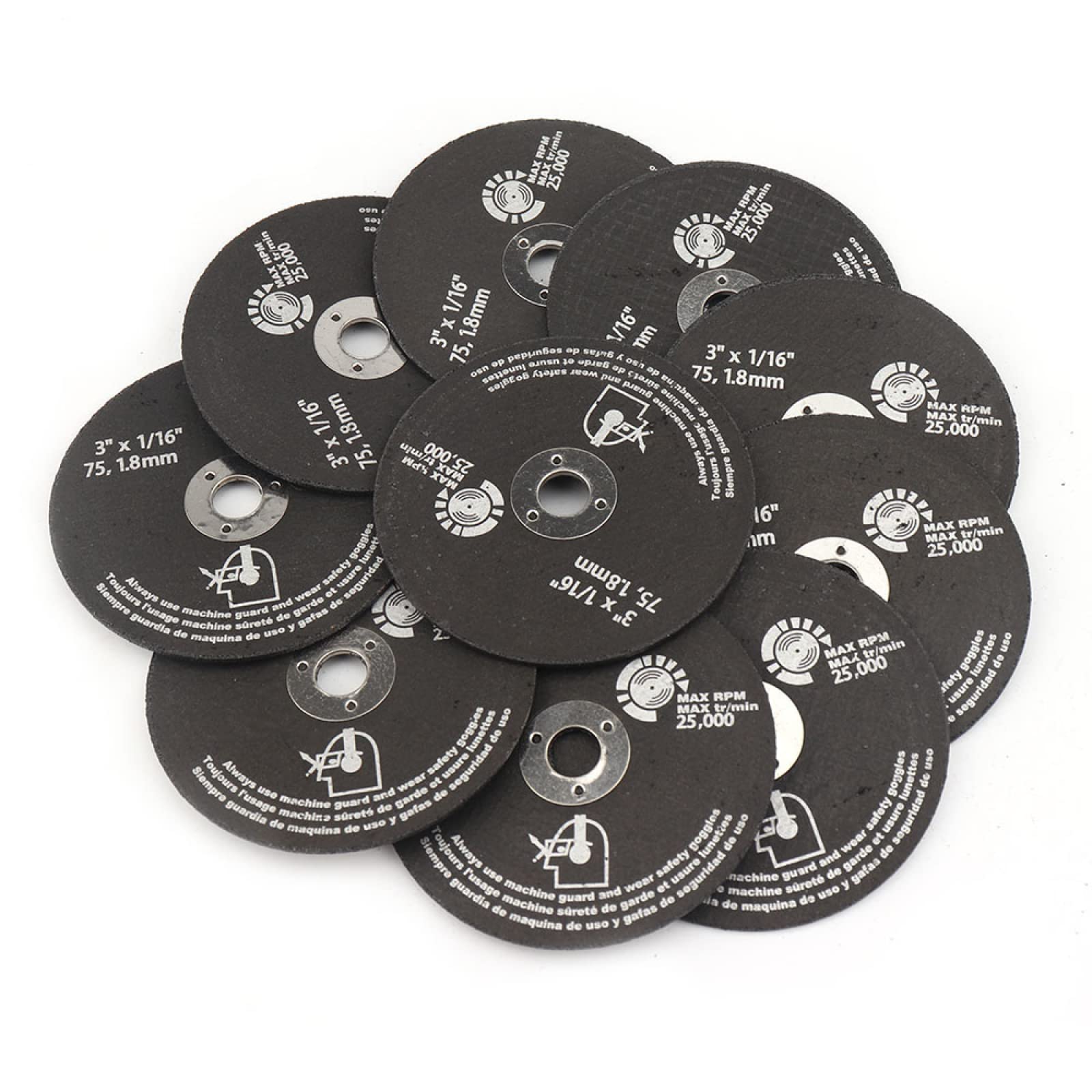 Ostrze do piły ukośnej do drewna, 3" 75mm Szlifierka Tarcze Tnące Żywica Szlifowanie Koła Ścierne Frezy Narzędzia 25szt(30pcs)