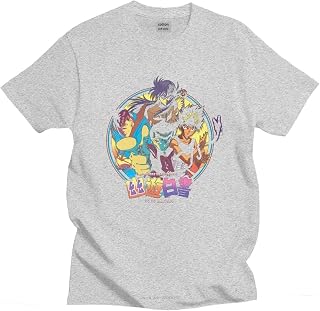 GROGG Vintage Yu Yu Hakusho T Shirt Mens Cotton Kazuma Kuwabara T-Shirt Short Sleeves Yusuke Urameshi Tee Kurama Hiei Anniversary Top