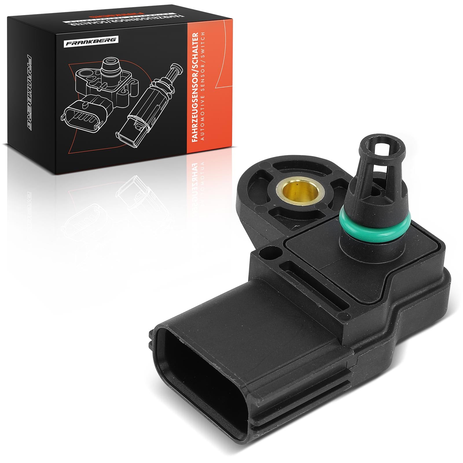 Frankberg Capteur de pression de suralimentation 31216308 | Compatible avec: S80 II 124, V40 à hayon 525, Fourgon/Combi V70 135, S40 II 544, Fourgonnette/Break V60 155, C30 533