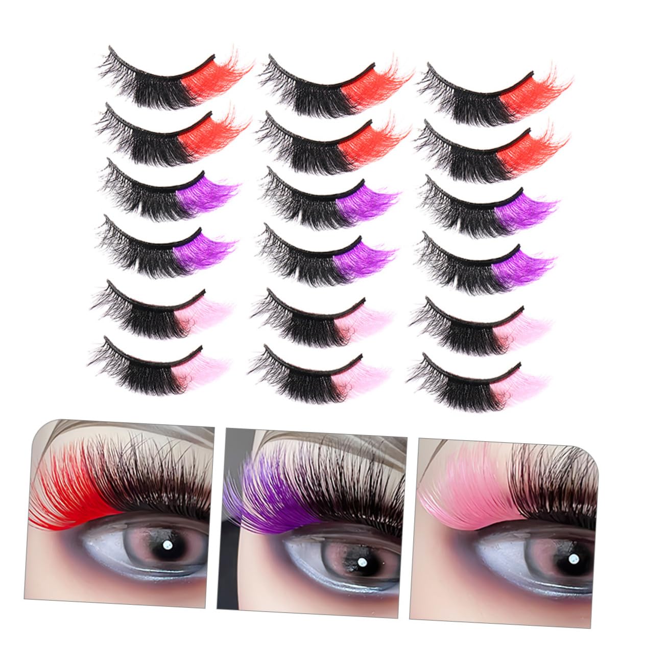 MAGICLULU 5 Sets Künstliche Wimpern Flauschige Wimpern Für Frauen Falsche Wimpern Für Die Tägliche Make-up-party 9 Paare * 5