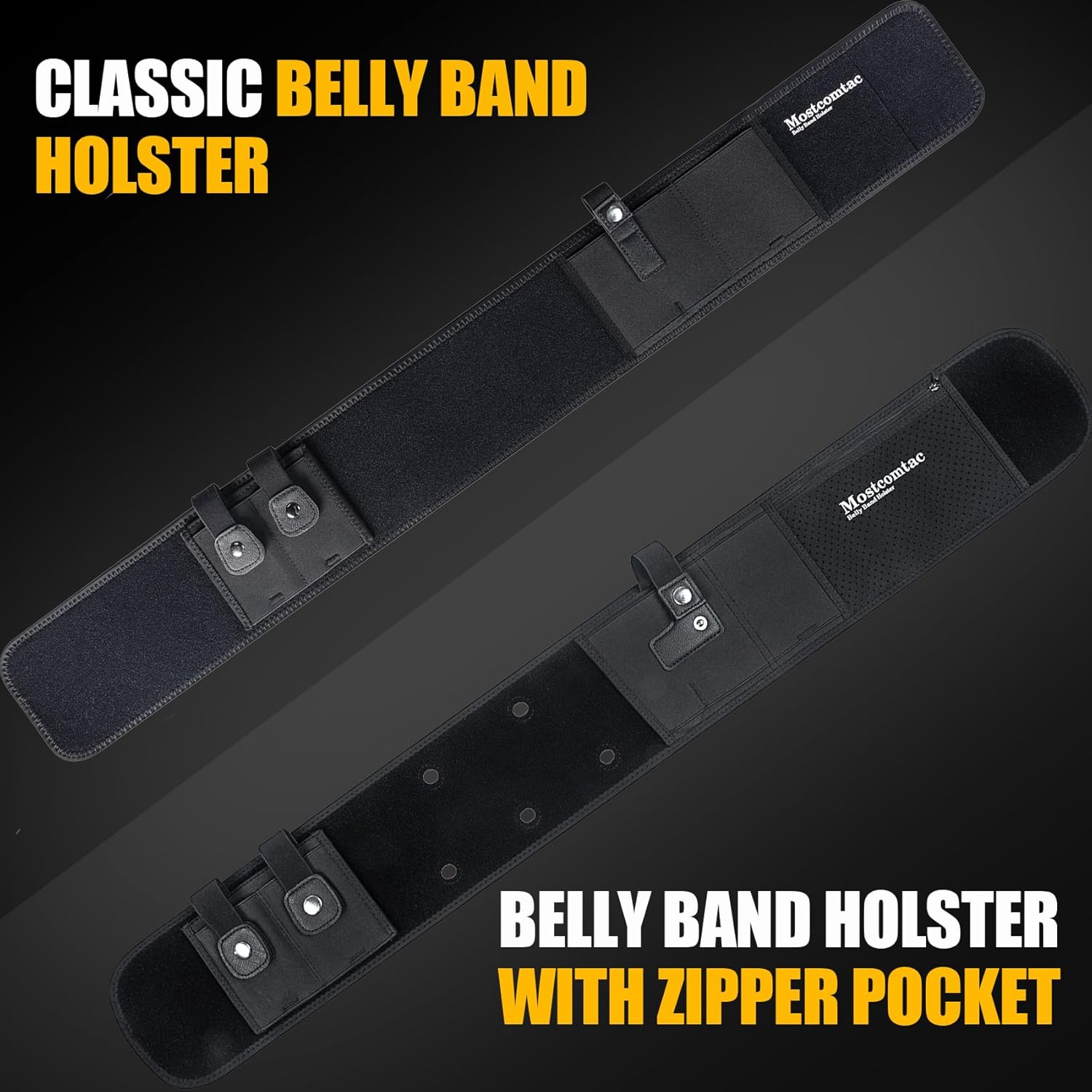 Belly Band Holster for Men & Women - Comfortable Carry Gun Holster for 9MM and 380 with Breathable Neoprene, Fits Glock 19 17 42 43 43x, Taurus, Ruger LCP, S&W M&P Shield for Most Handguns - Image 8