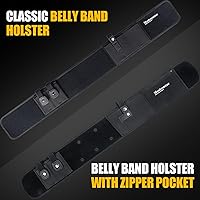 Vista 9 de Funda de banda para el vientre para hombres y mujeres, cómoda funda para pistola de transporte para 0.354 in y 380 con neopreno transpirable, se