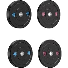 120LB Olympic Rubber Bumper Plates Set, Weight Plates Set - 2 Inch IWF Standard Rubber Weights for Home, Garage Gym, Multiple Options