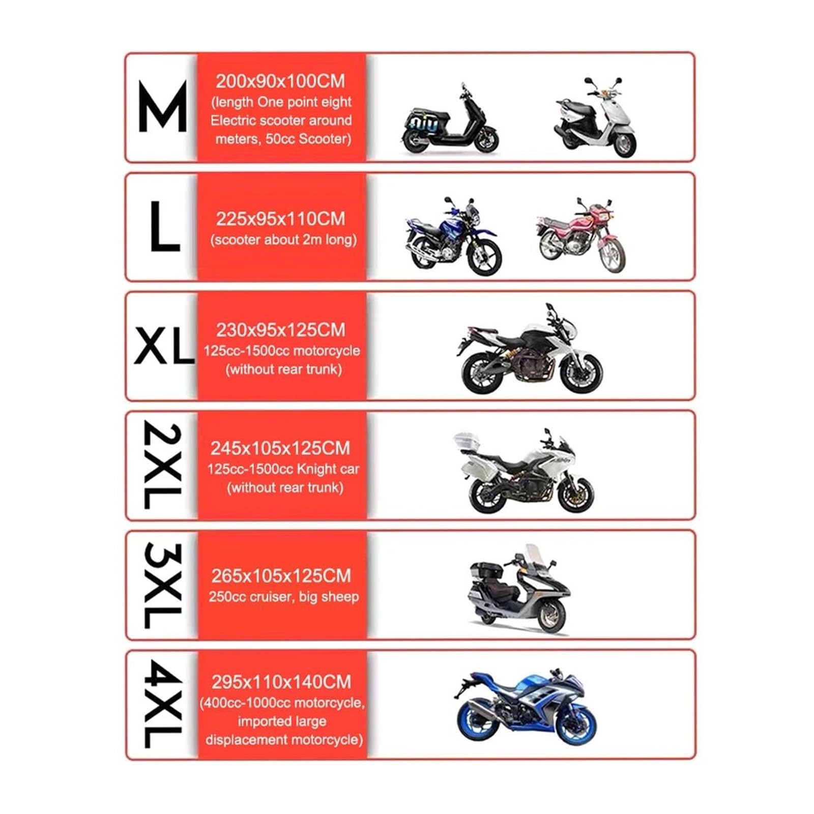 Pokrowiec Na Motocykl Całoroczny Wodoodporny, Zewnętrzny, Chroniący Przed Kurzem, Zanieczyszczeniami I Deszczem (M-XXXXL) 210D Oxford Cloth(M 160-180cm)